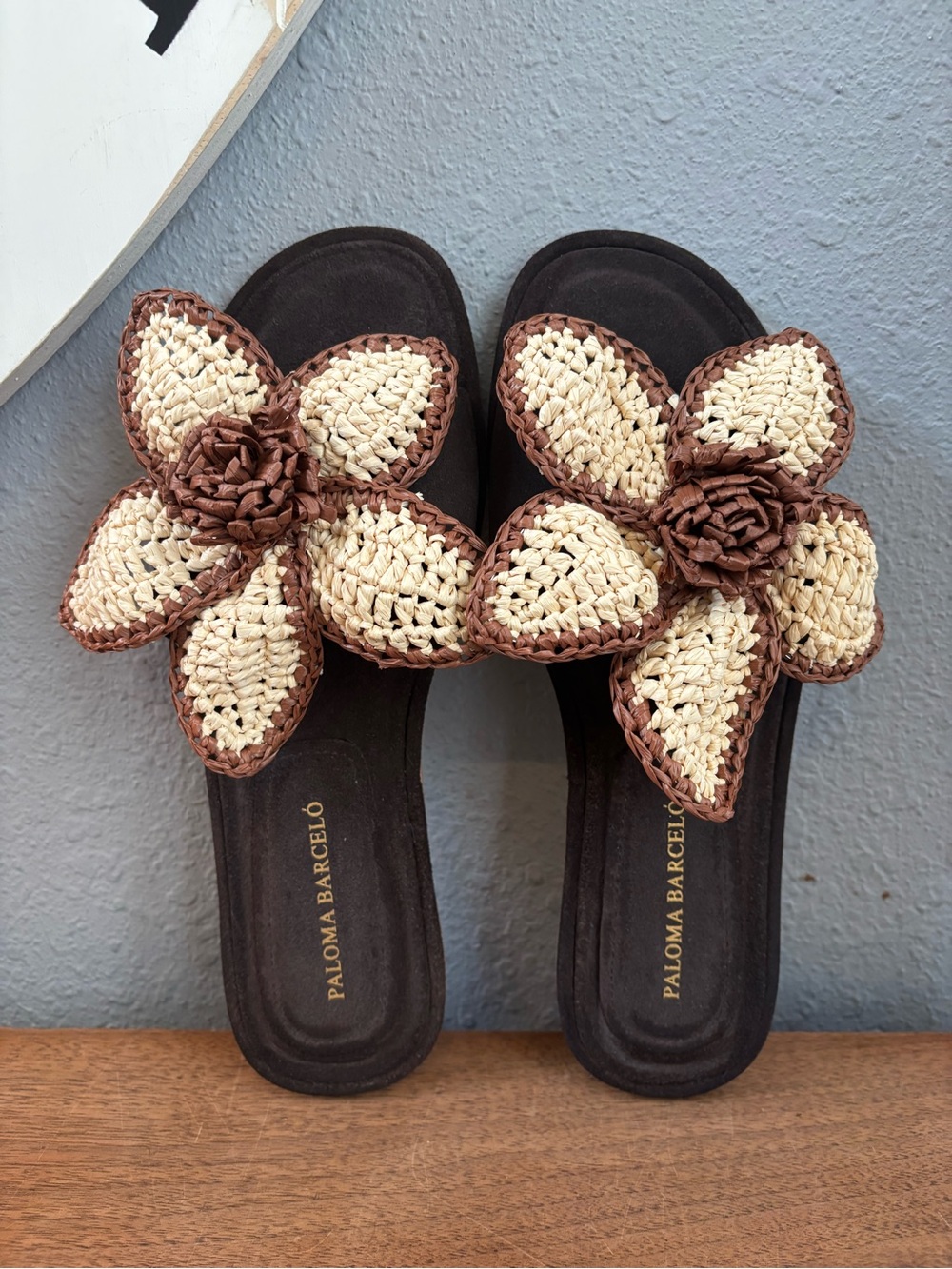 Paloma Barceló Ava Suede Chocolate flat sandals 38 (7.5)